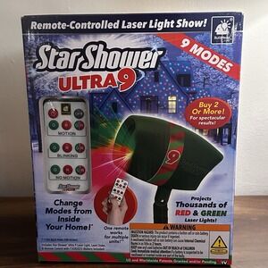 Star Shower Ultra 9 Outdoor Holiday Laser Light Show AS SEEN ON TV‎ 9 Modes NEW